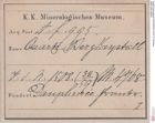 Etiketten zu Quarz (Bergkristall) (NHMW-MIN-Af995)